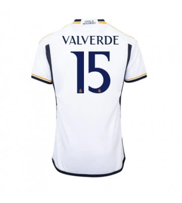 Real Madrid Federico Valverde #15 Hjemmebanetrøje 2023-24 Kort ærmer
